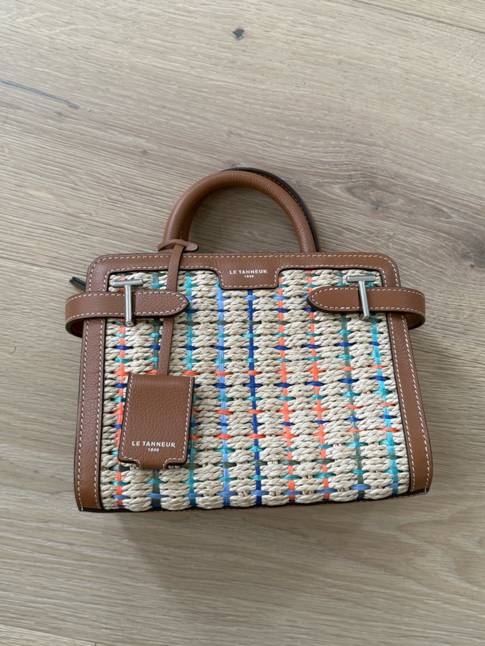 Le Tanneur Emilie small raffia handbag - Picture 2 of 6